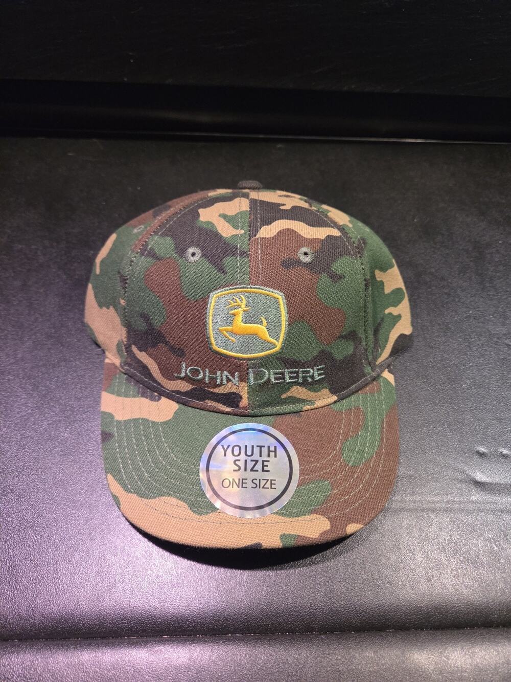 John Deere Youth Boy's Camo Trucker Hat Baseball Cap One Size New with Tags